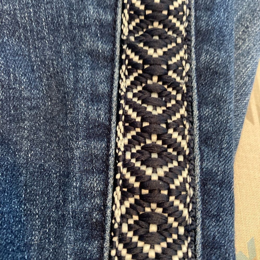 Westport 1962 Cool Tribal side embroidered High waist Cropped Jeans - Picture 12 of 12